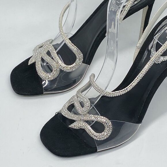 Rene Caovilla 105MM Snake Slingback Sandals size 38.5 - Picture 4 of 14